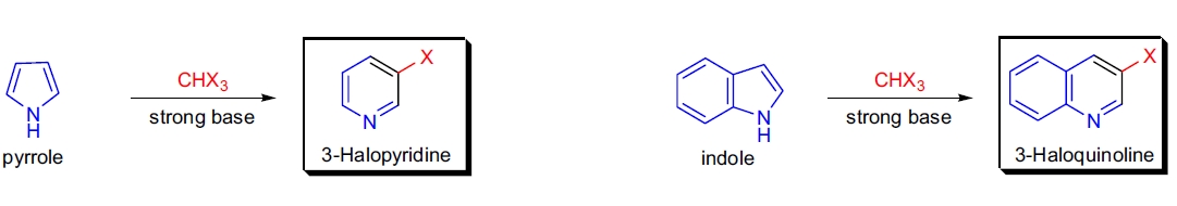 Ciamician-Dennstedt 重排反应示意图