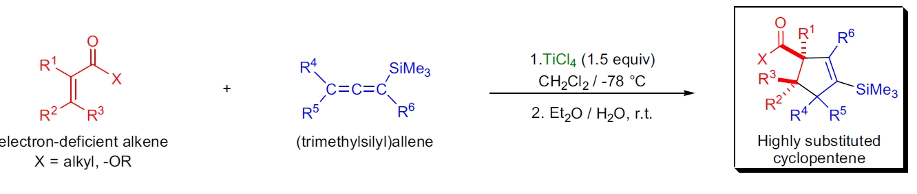 Danheiser环戊烯环化反应示意图