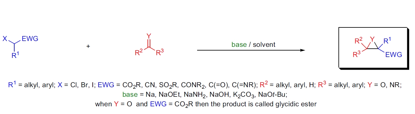 Darzens缩合反应示意图