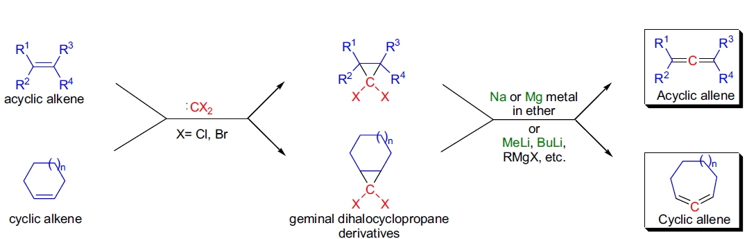 Doering-LaFlamme 联烯合成示意图